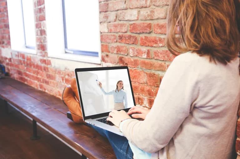 Successful online educator managing multiple courses and students